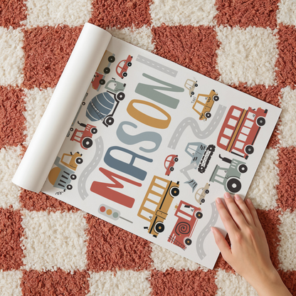 Personalised Scandi Transport Print