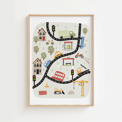 Transport Map Print