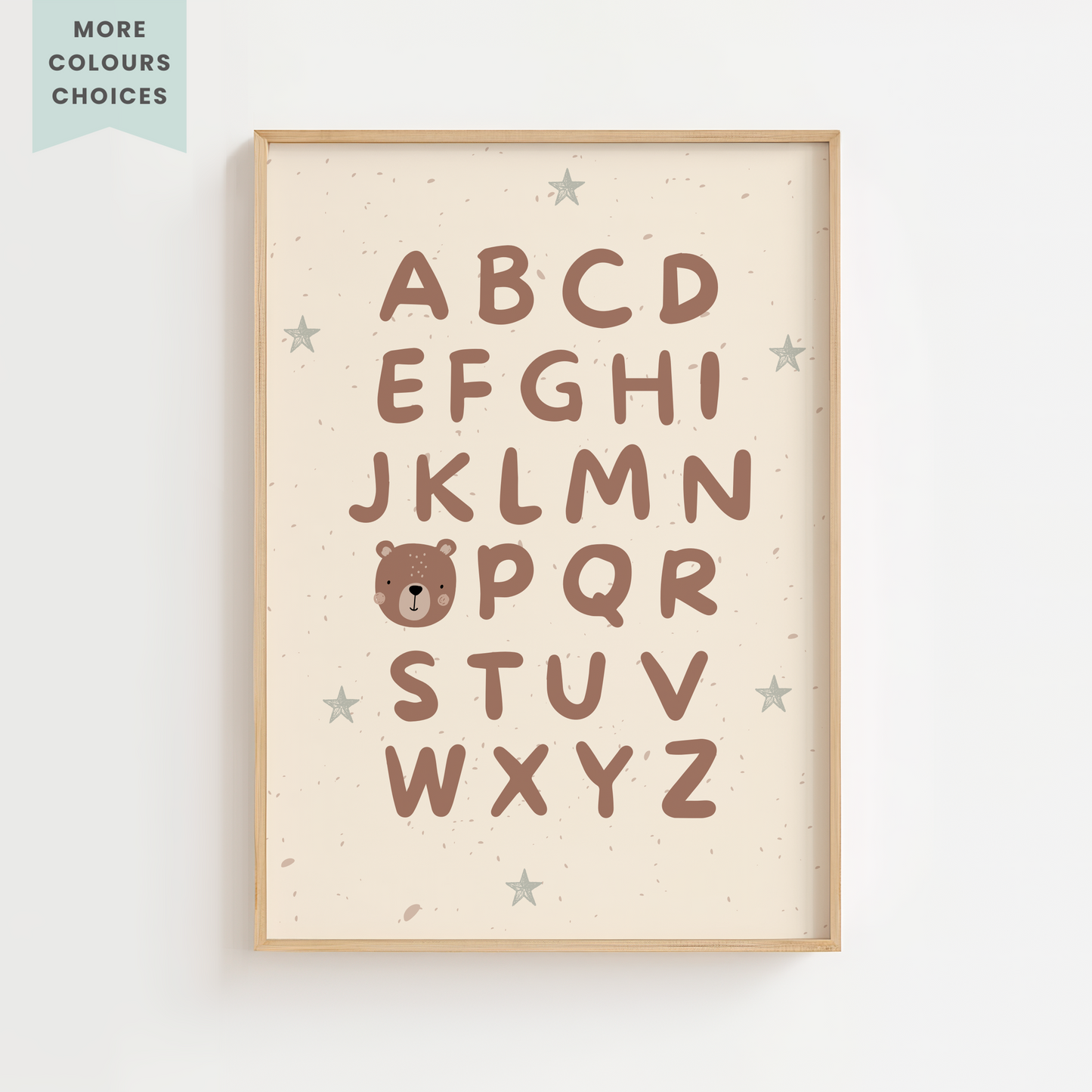 Bear Alphabet Educational Print
