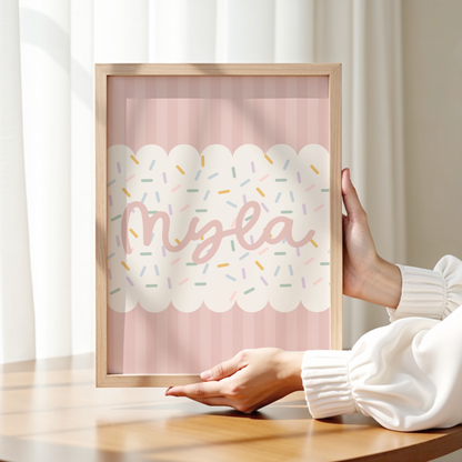 Personalised Ice Cream Name Print