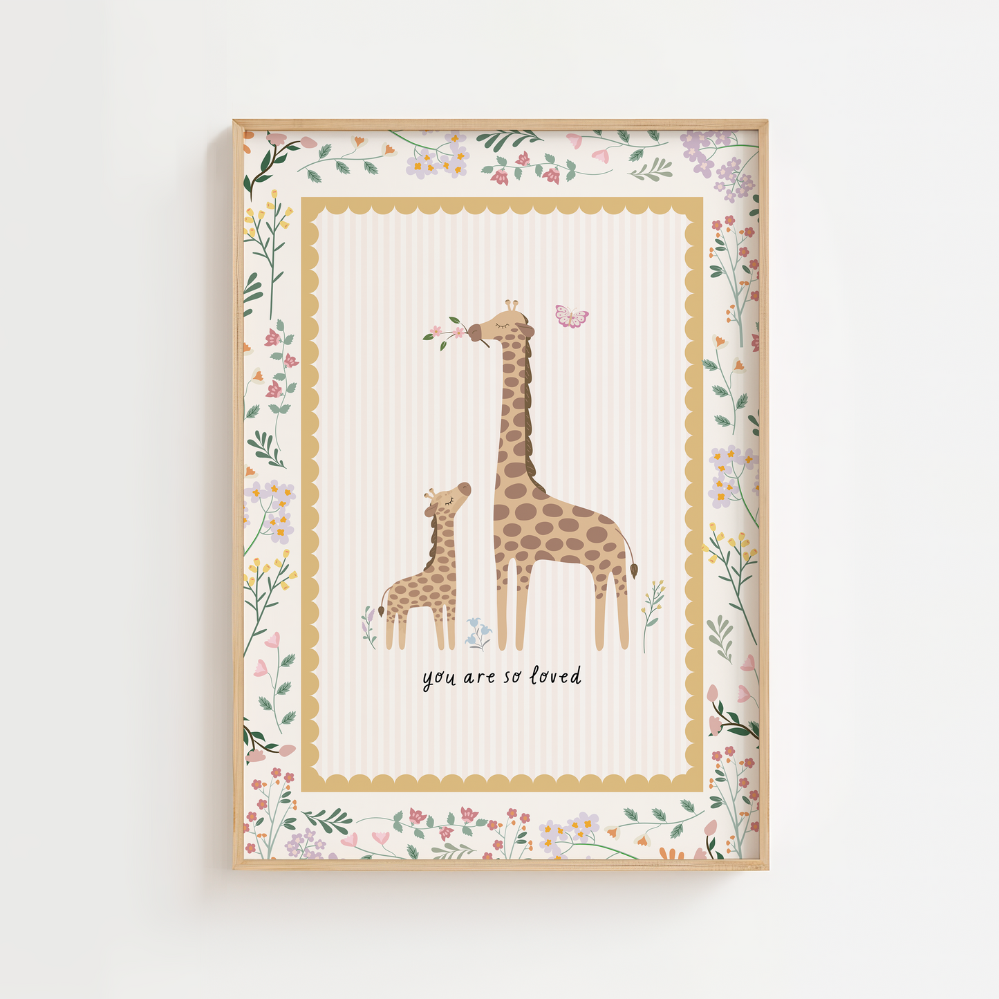 Floral Giraffe Print