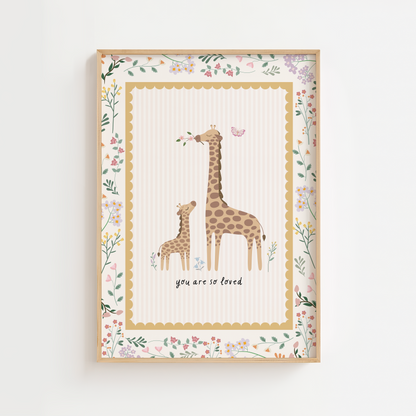 Floral Giraffe Print