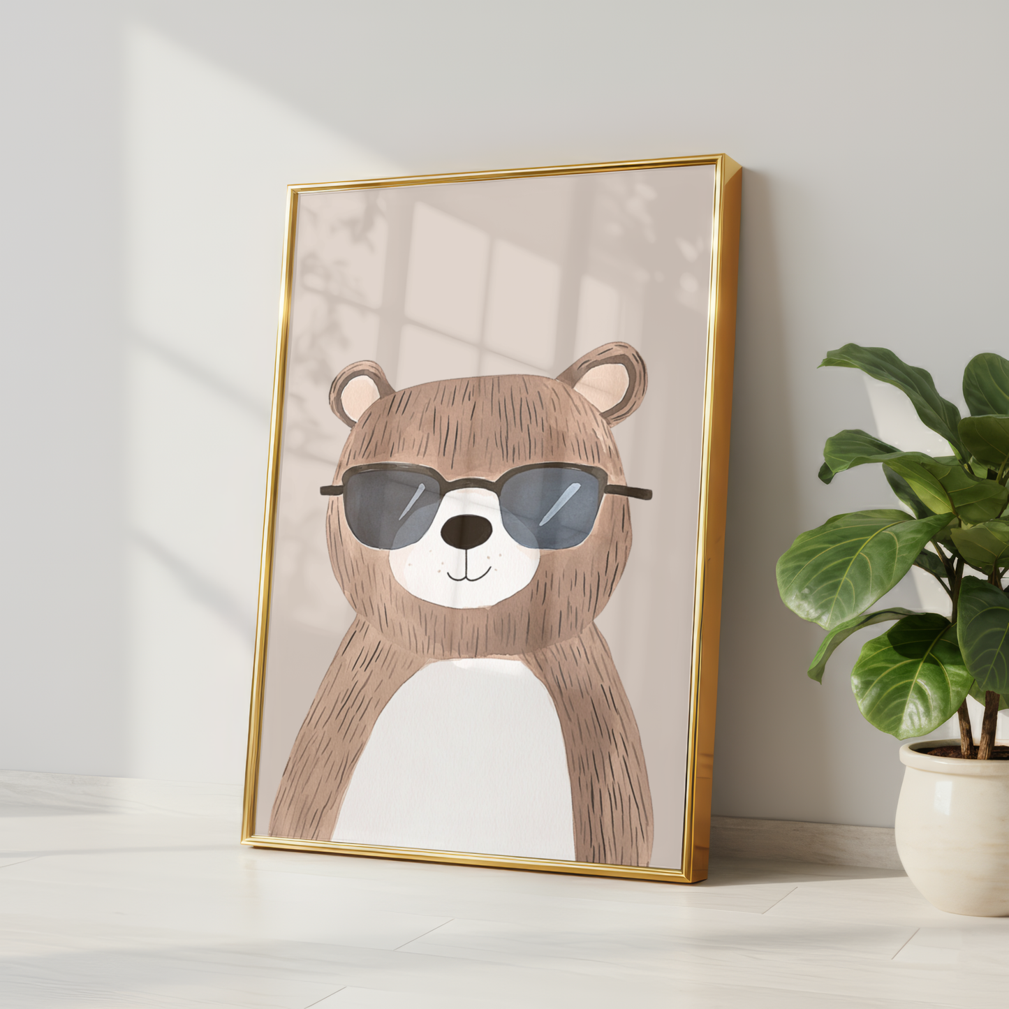 Cool Bear Illustration Print