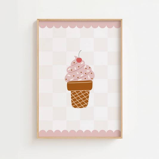 Ice Cream Cone Print
