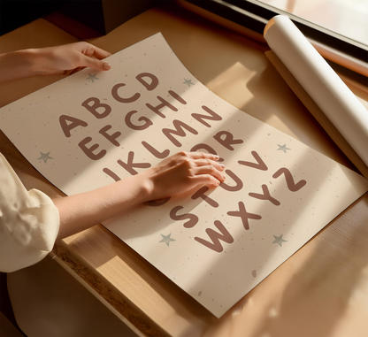 Bear Alphabet Educational Print