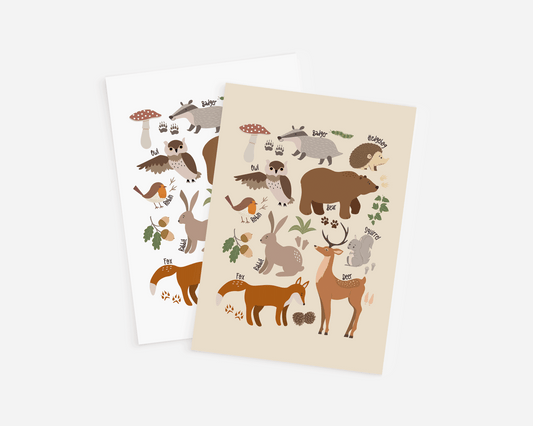 Woodland Animals Print