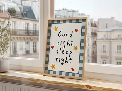 Good Night Sleep Tight Nursery Print