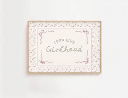 Long Live Girlhood Vintage Quote Print
