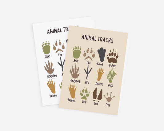 Woodland Animal Tracks Print