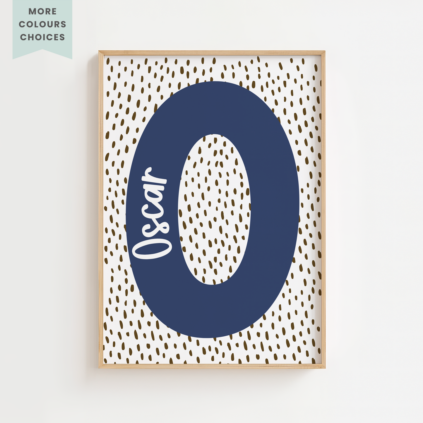 Personalised Dash Background Initial Print