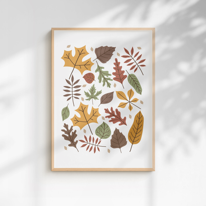 Autumn Leaves Woodland Print