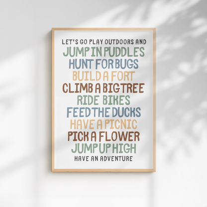 Outdoor Adventure Quote Print