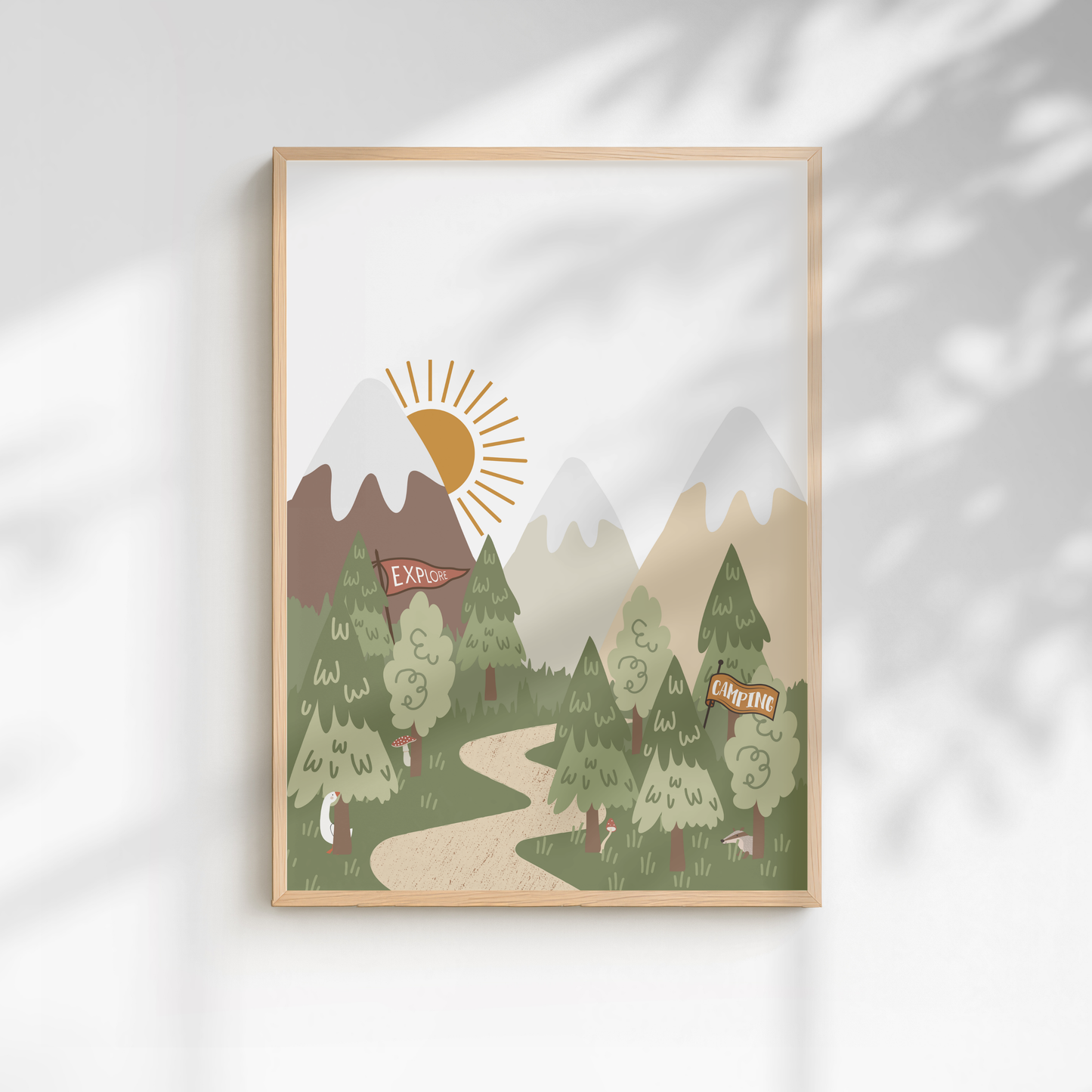 Woodland Forest Landscape Print