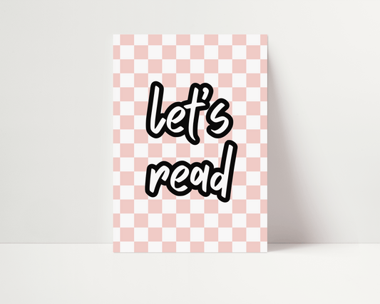 Checkerboard 'Lets Read' Print