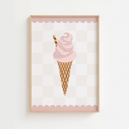 Ice Cream Cone Print