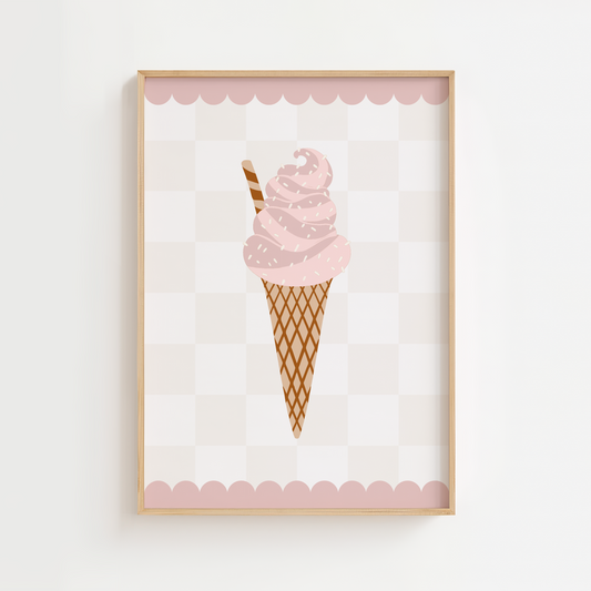 Ice Cream Cone Print