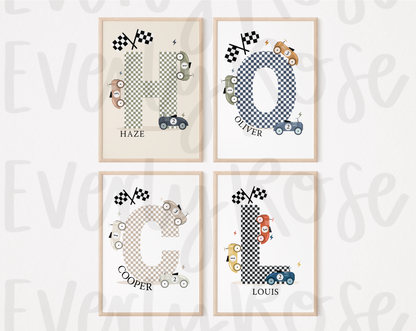 Personalised Toy Racer Print