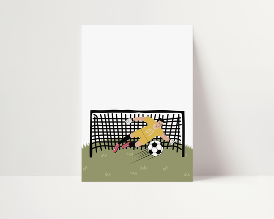 Football Goal Keeper Art Print
