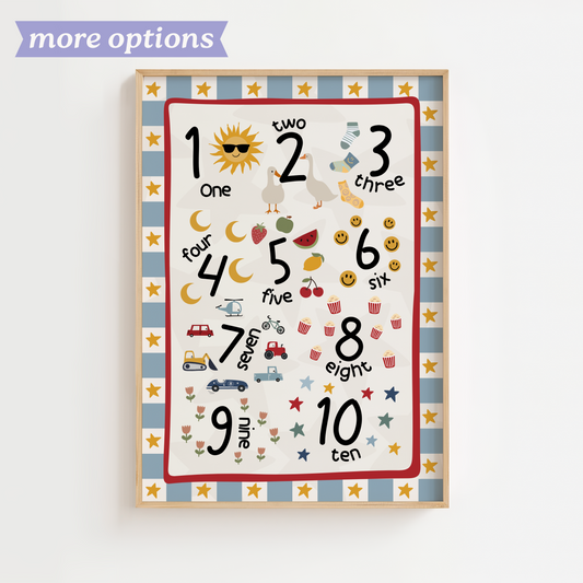 Counting 1-10 Educational Print