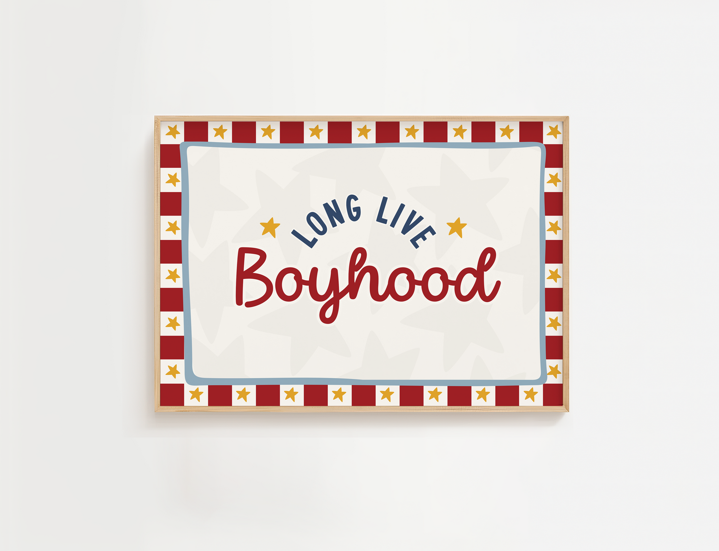 Long Live Boyhood Stars Print - Red