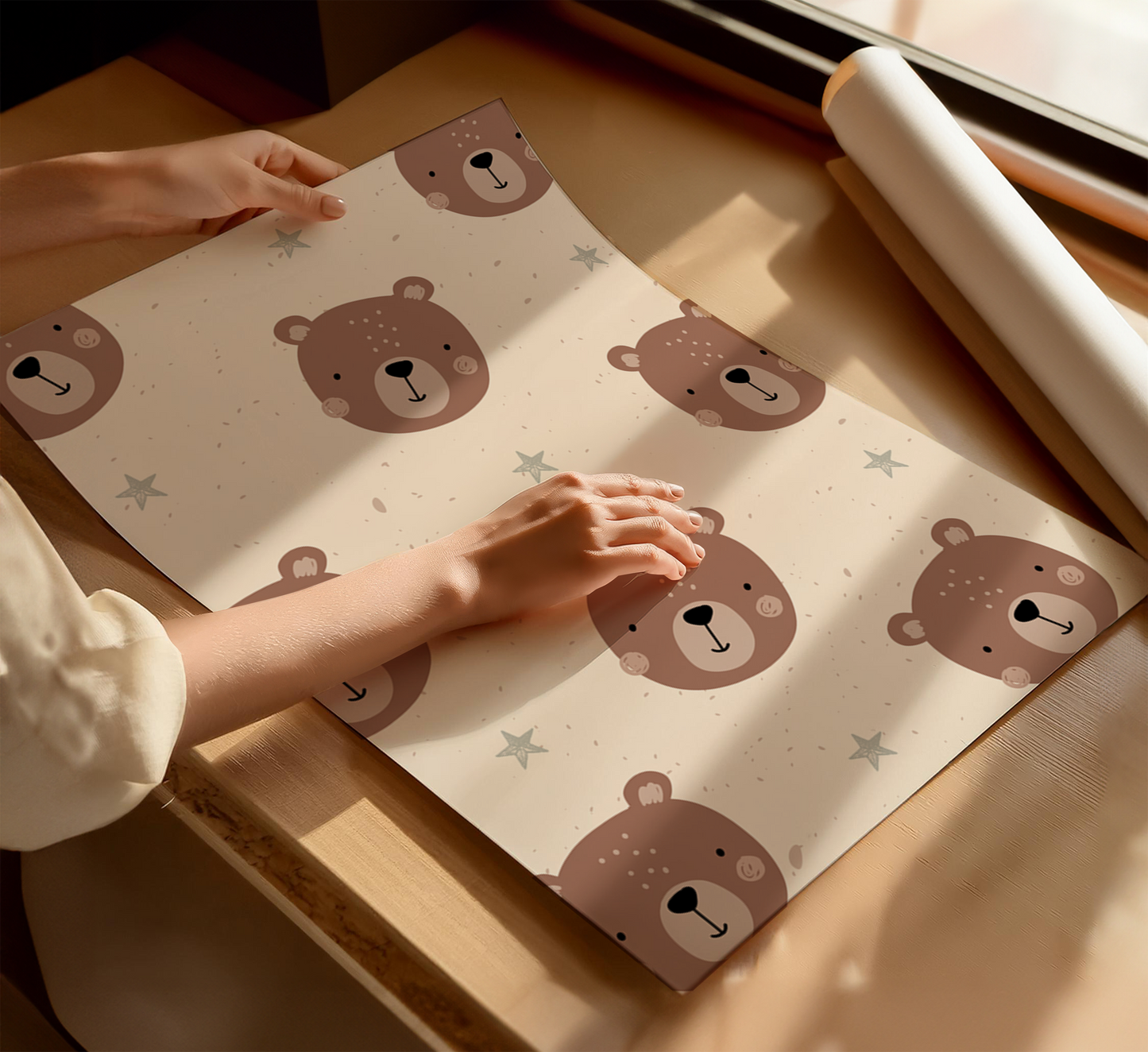 Teddy Bear Pattern Nursery Print
