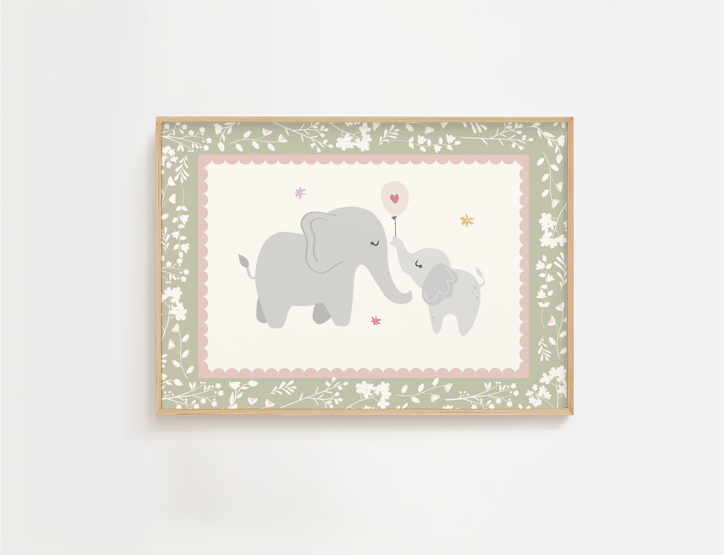 Floral Elephant Print