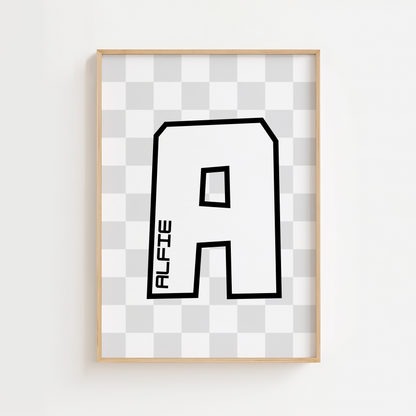 Personalised Gaming Initial Print