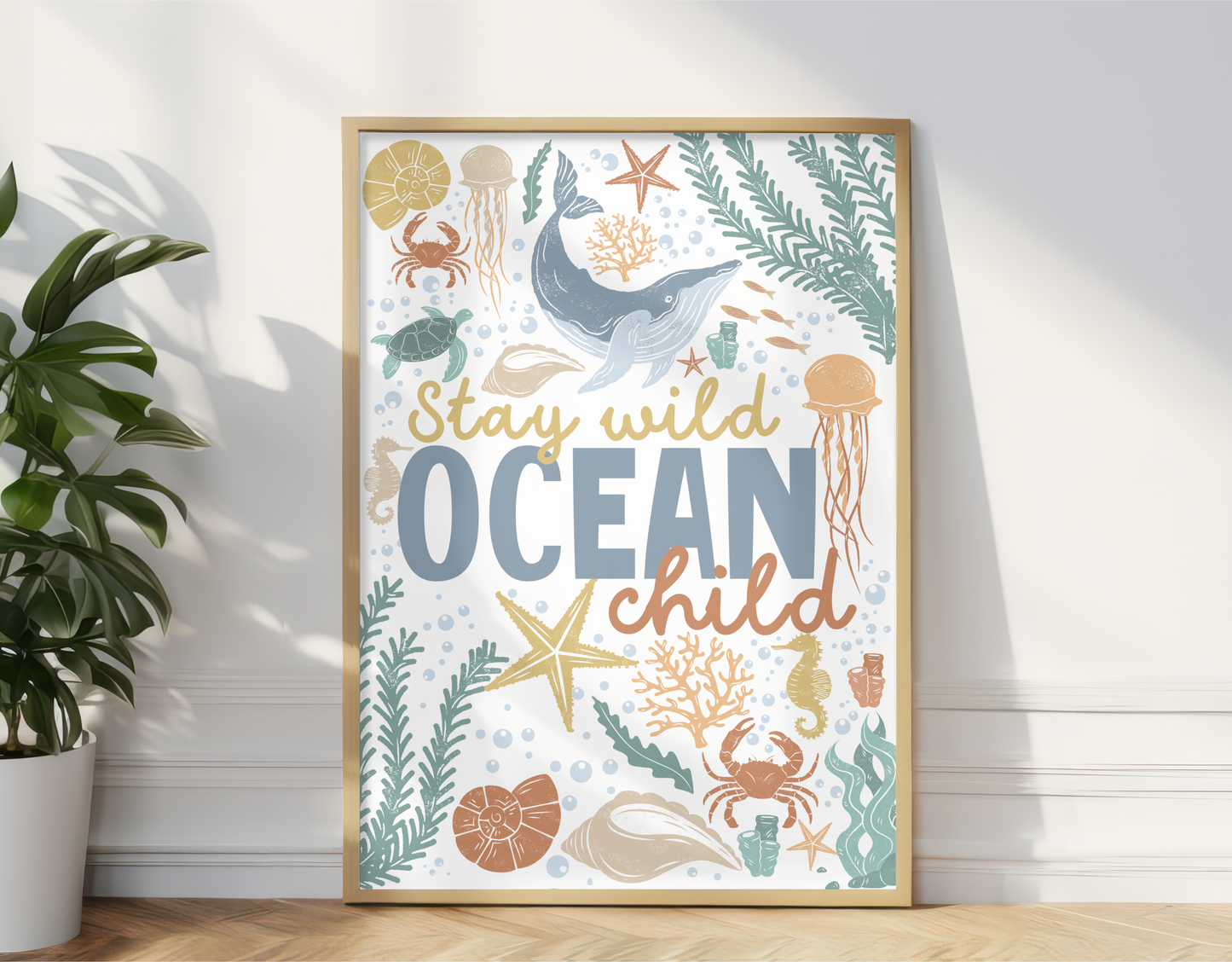 Stay Wild Ocean Child Wall Art Print
