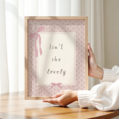 Isn’t She Lovely Vintage Quote Print