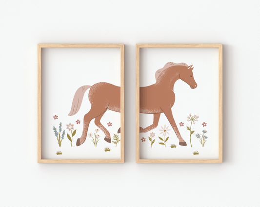 Set Of 2 Horse Prints