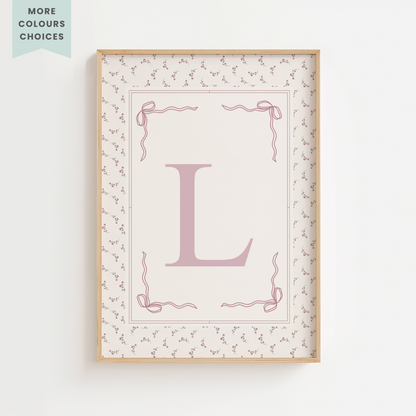 Personalised Vintage Initial Print for Girls