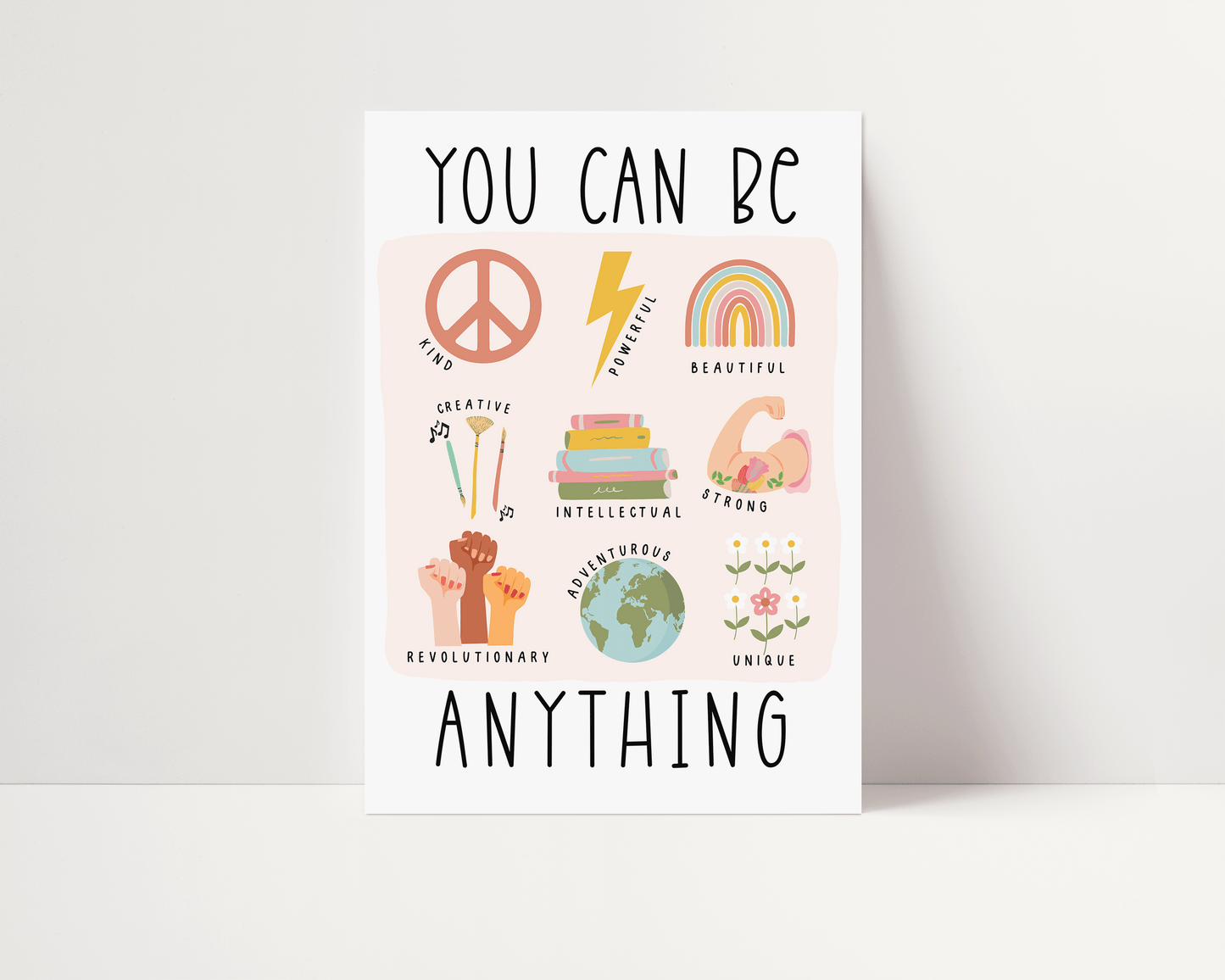 Girls Can Be Anything ® Original Art Print - More Wording Options Available