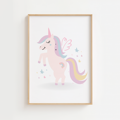 Pastel Unicorn Rainbow Print
