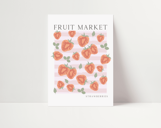 Fruit Market Stawberries Print