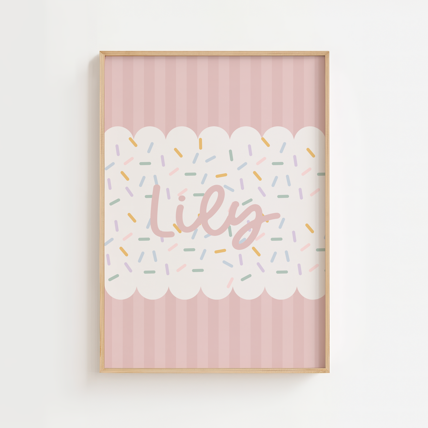 Personalised Ice Cream Name Print