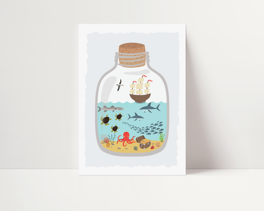 Ocean Jar Art Print