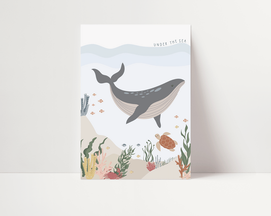 Educational Whale Art Print - Classic