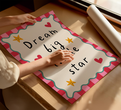 Dream Big Little Star Nursery Print