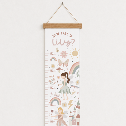 Personalised Fairy Height Chart Print