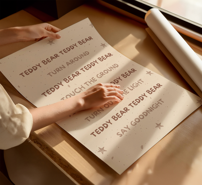 Teddy Bear Teddy Bear Rhyme Print