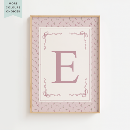 Personalised Vintage Initial Print for Girls