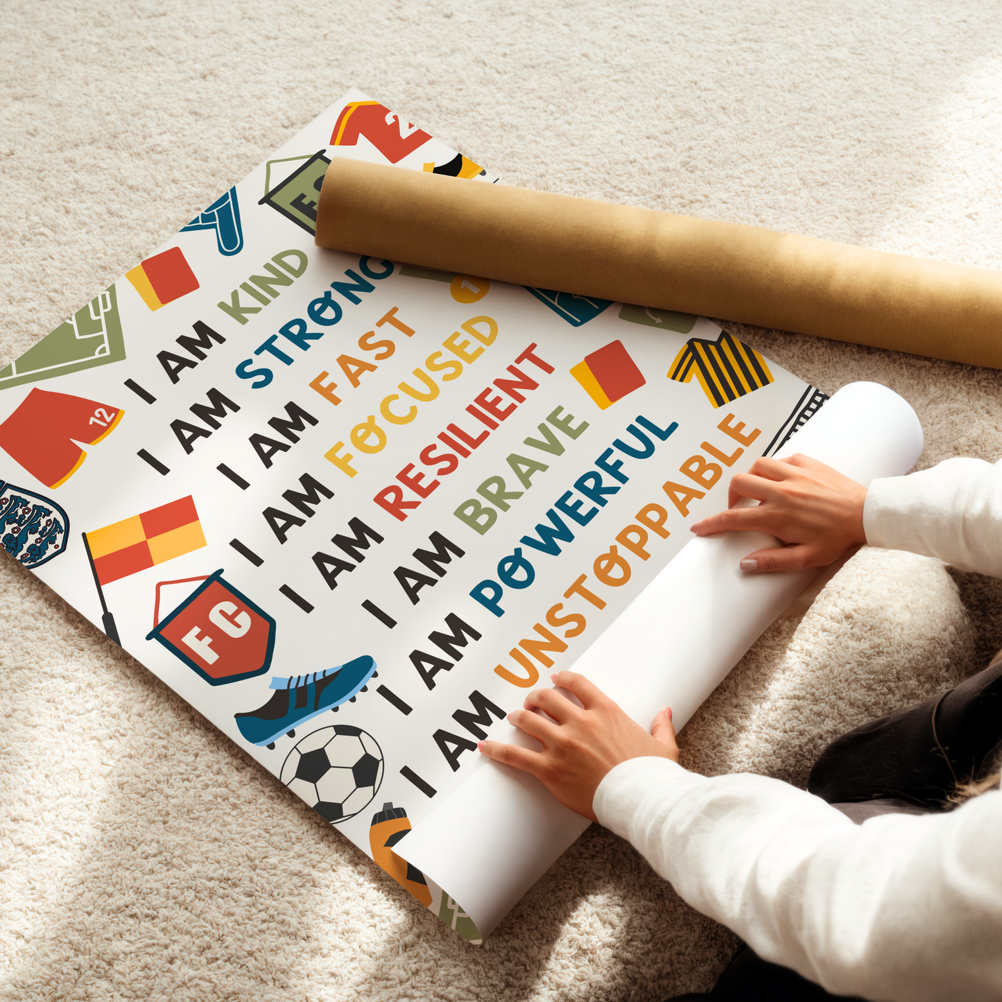Personalised Football Affirmation Print