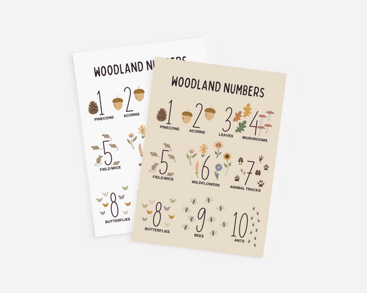 Educational Woodland Counting Print - Personalisable