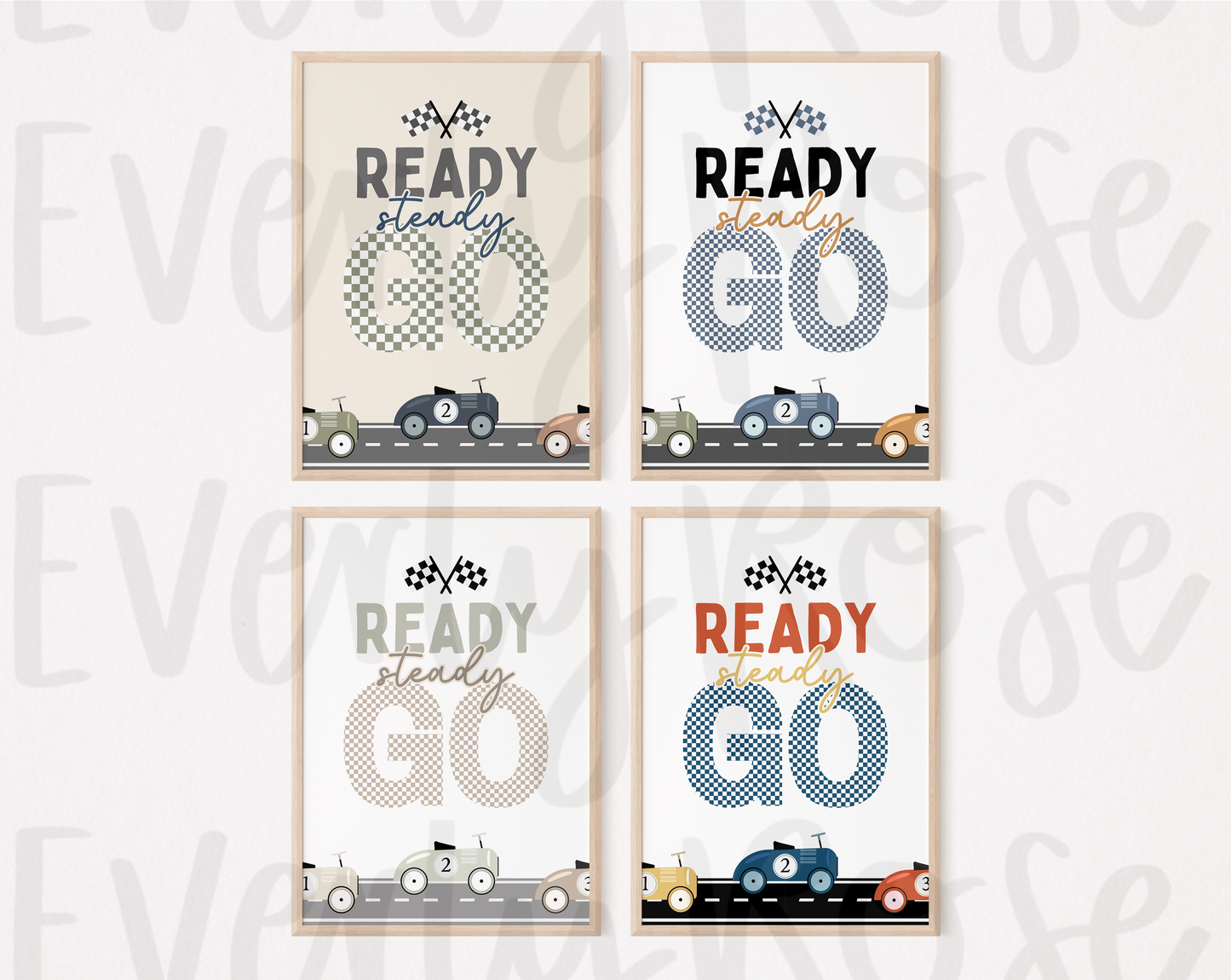 "Ready, Steady, GO!" Racer Print