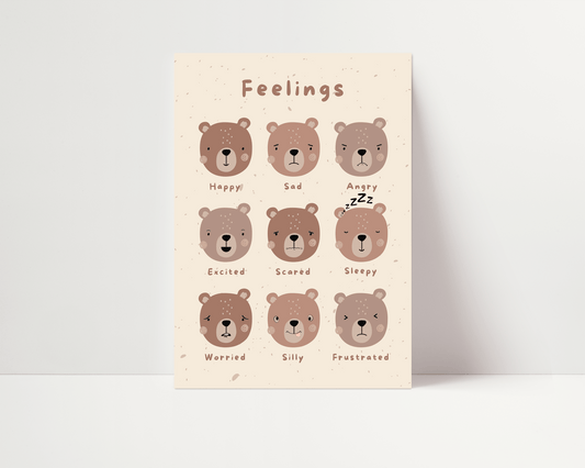 Teddy Bear Feelings Art Print