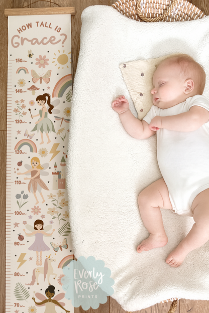 Personalised Fairy Height Chart Print