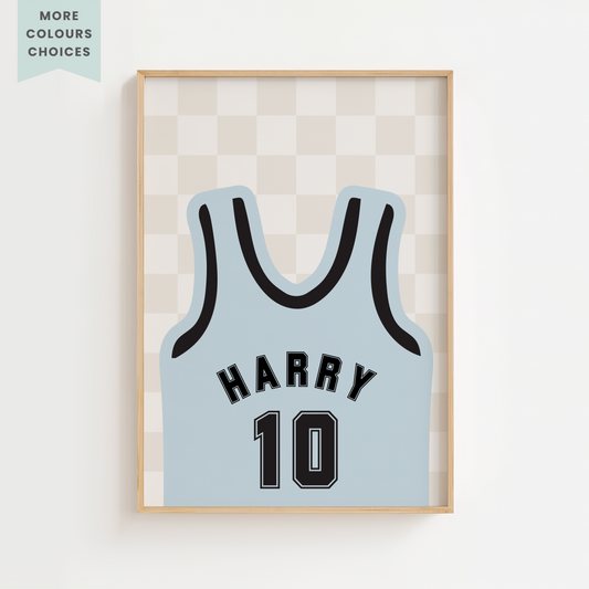 Personalised Basketball Jersey Print