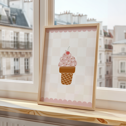Ice Cream Cone Print