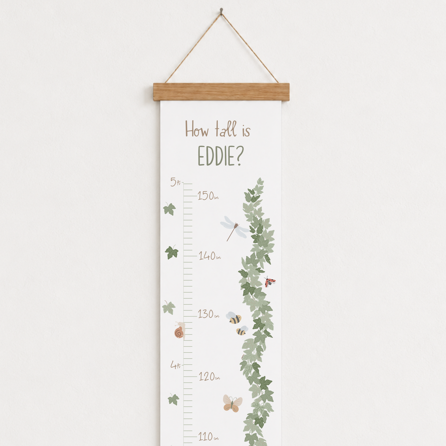 Personalised Nature Height Chart