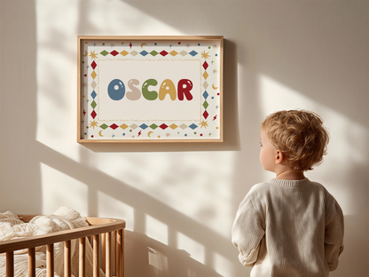 Retro Ranger Personalised Name Print